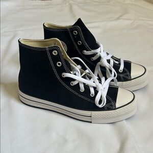 Converse Black High-Top Canvas Sneakers with White Accents
